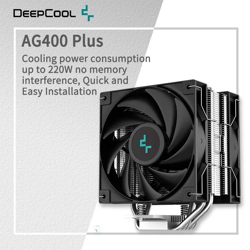 Cpu Heatsink - DEEPCOOL AG400 4 warmtepijpen Dual Fan