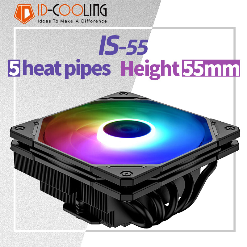 Cpu Heatsink - ID-COOLING IS-55 5Heatpipe CPU Koeler Down