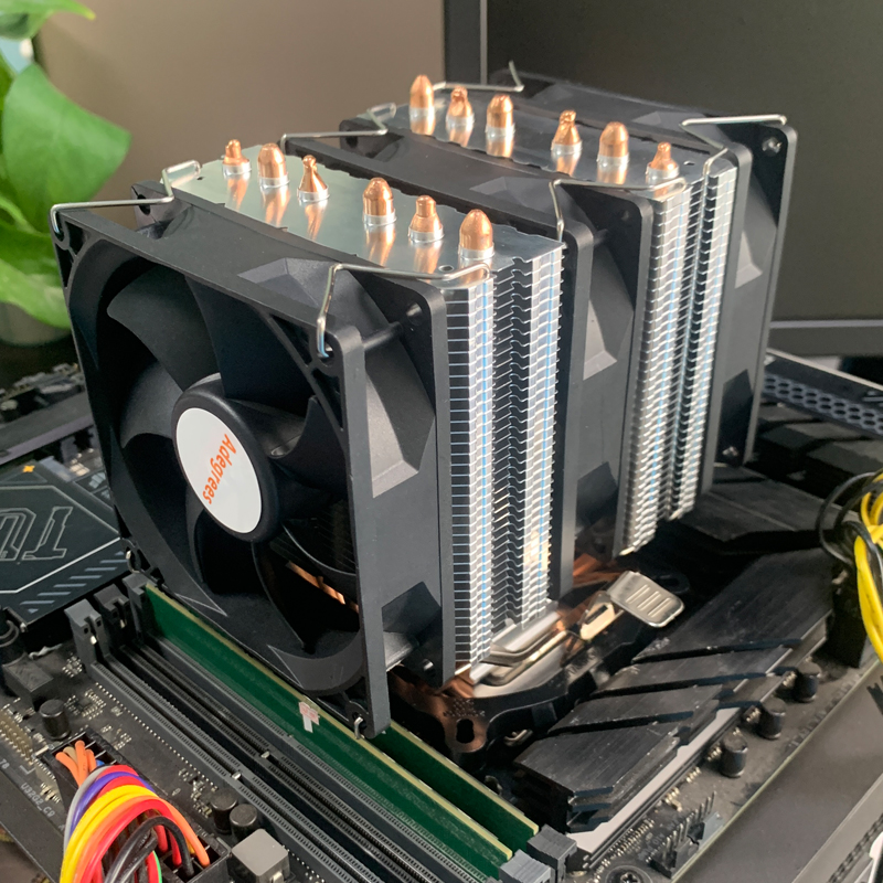 6 Heatpipe CPU-luchtkoeler, 4- - Cpu Heatsink recensie en prijs